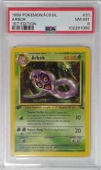 V1741: 1999: Arbok: 3/62: 1ST Edition: Fossil: PSA: 8: NM-MT: 102261089